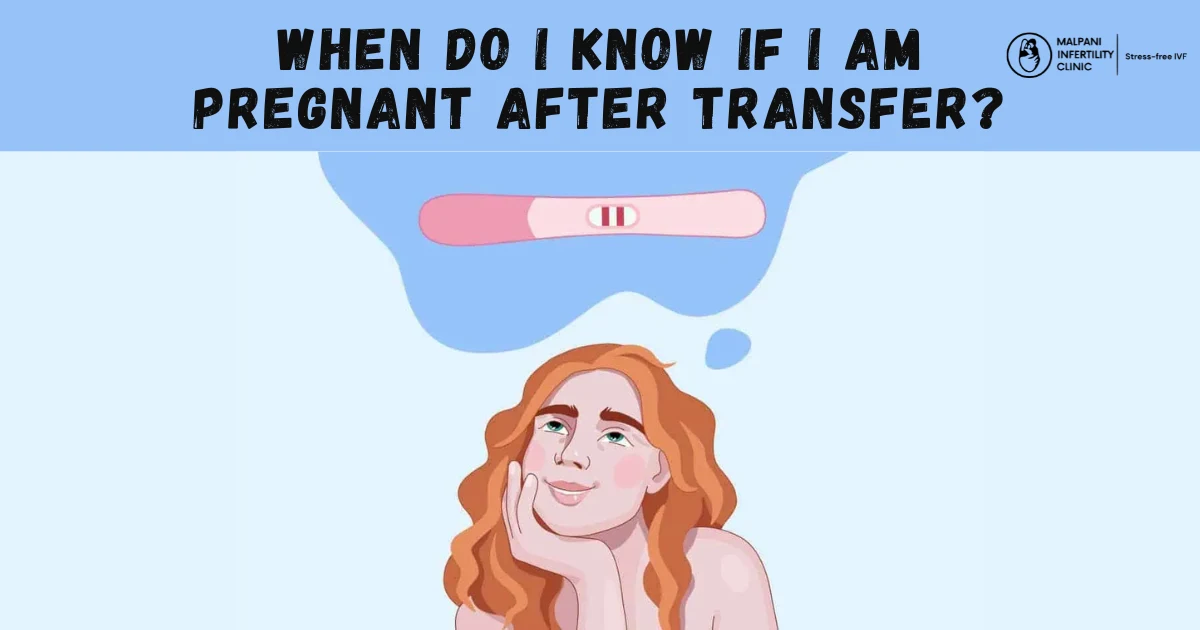 Illustration of a woman dreaming about a positive pregnancy test after an embryo transfer.
