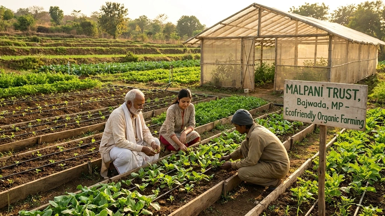 Ecofriendly organic farming at the Malpani Trust, Bajwada, MP
