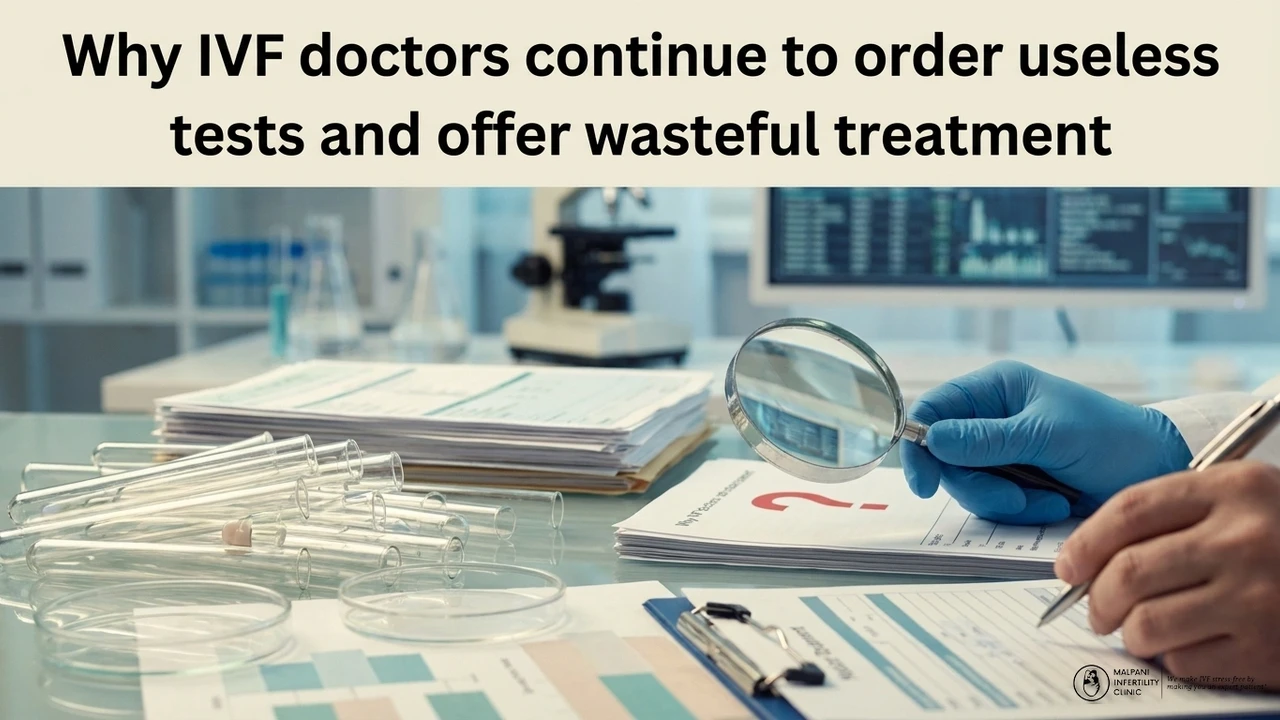 Why IVF doctors continue to order useless tests and offer wasteful treatment